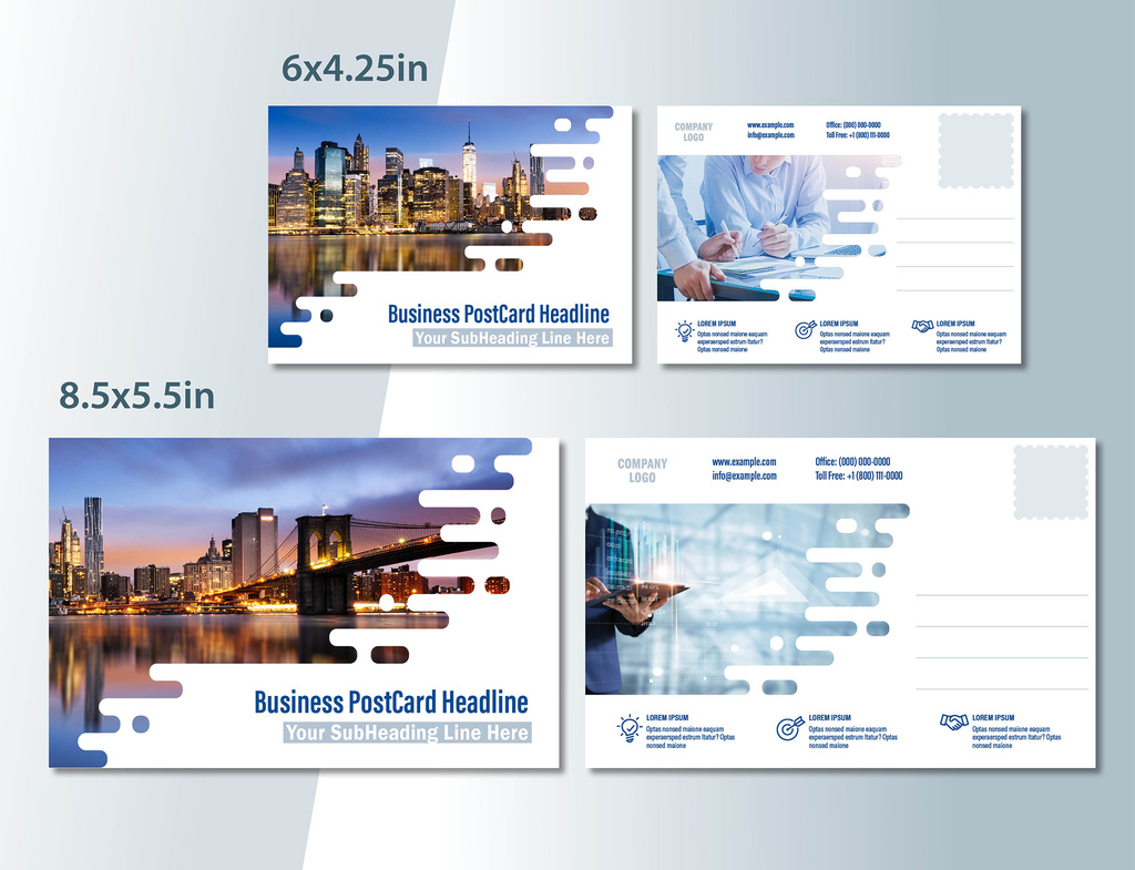 Business Postcard Layout Set