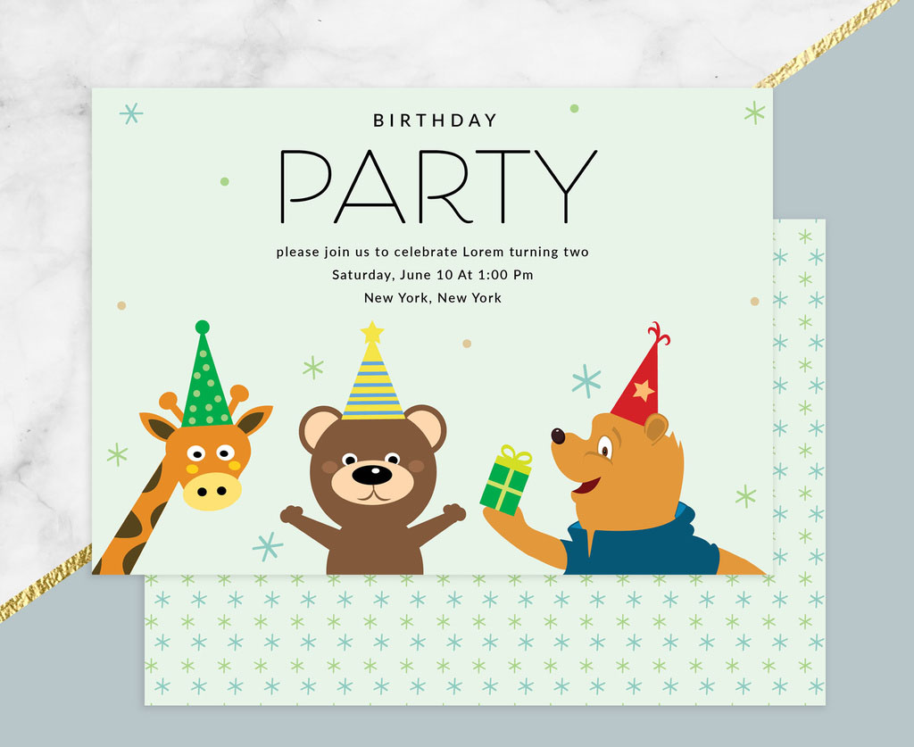 Children's Birthday Party Invitation Layout