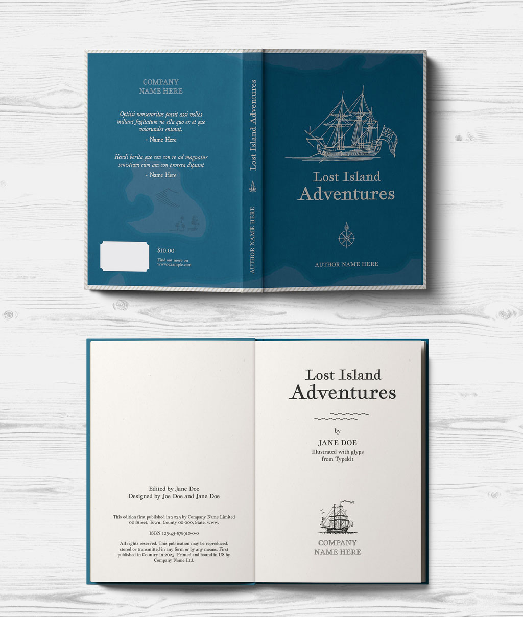 Classic Style Book with Illustration Elements