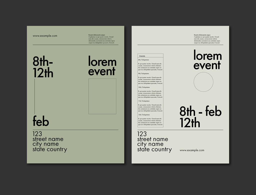Minimal Swiss Typography Style Layout Poster
