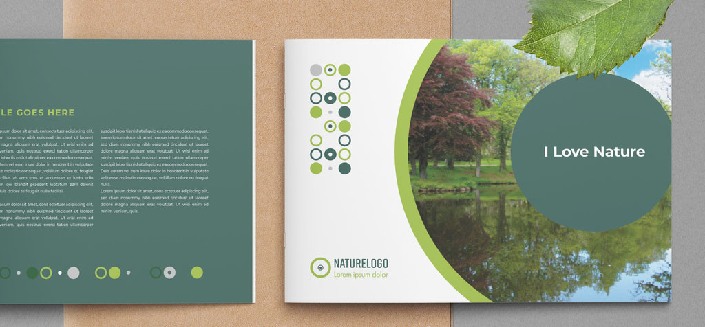 Nature Brochure Layout with Circle Image Masks
