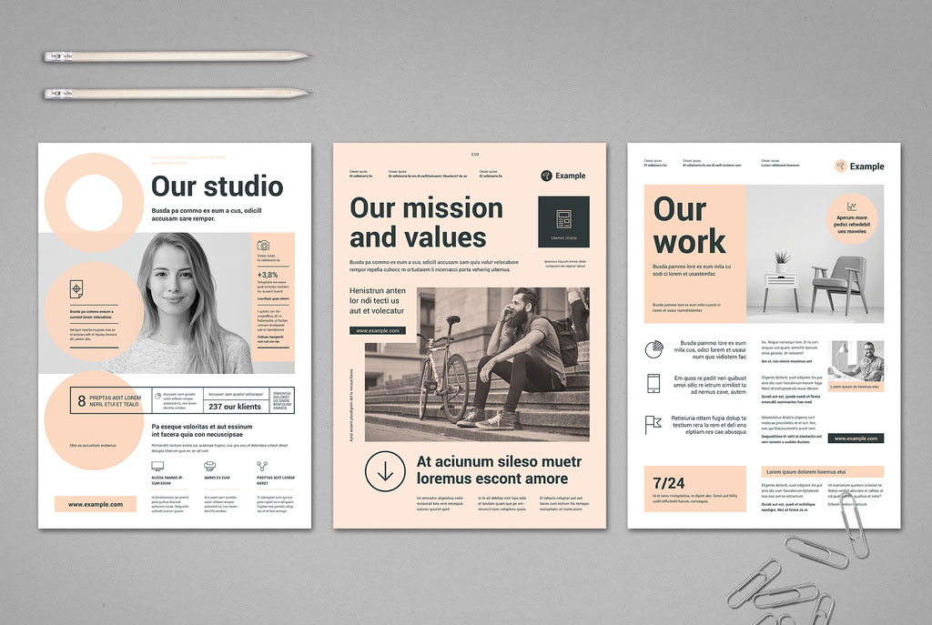 Pale Peach and Light Gray Flyer Layout