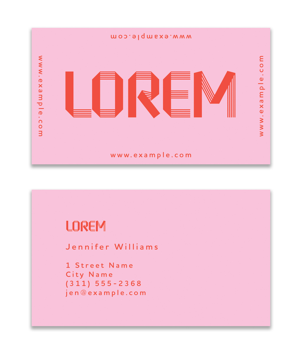 Pink Business Card Layouts