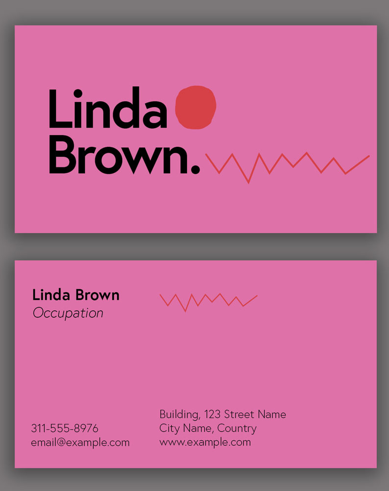 Pink Creative Business Card Layout