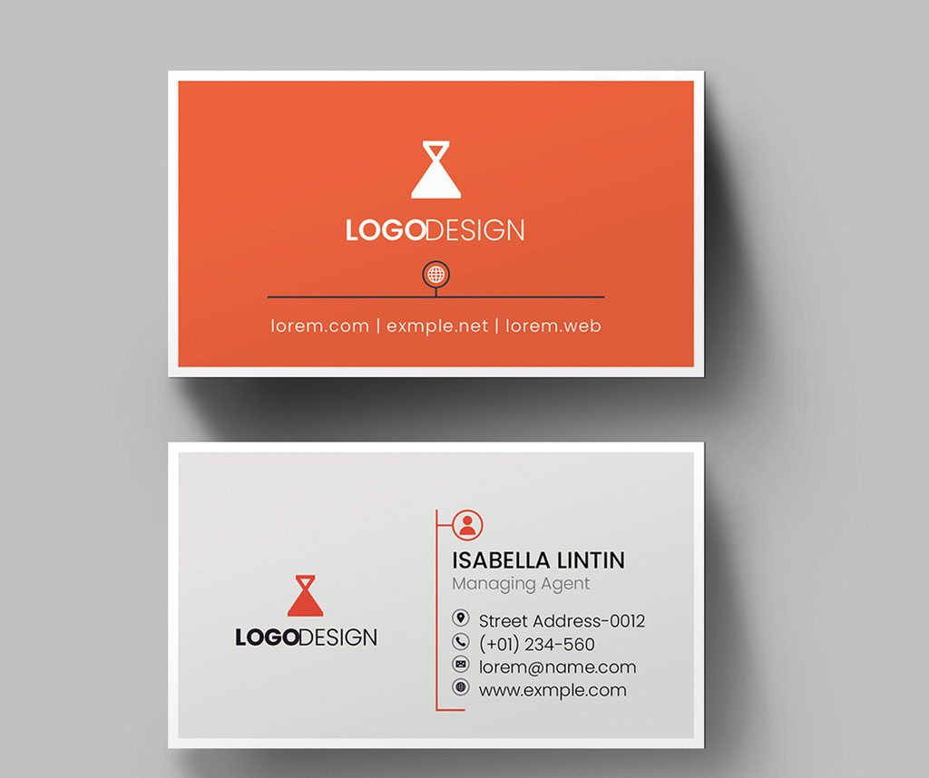 Red Business Card Layout