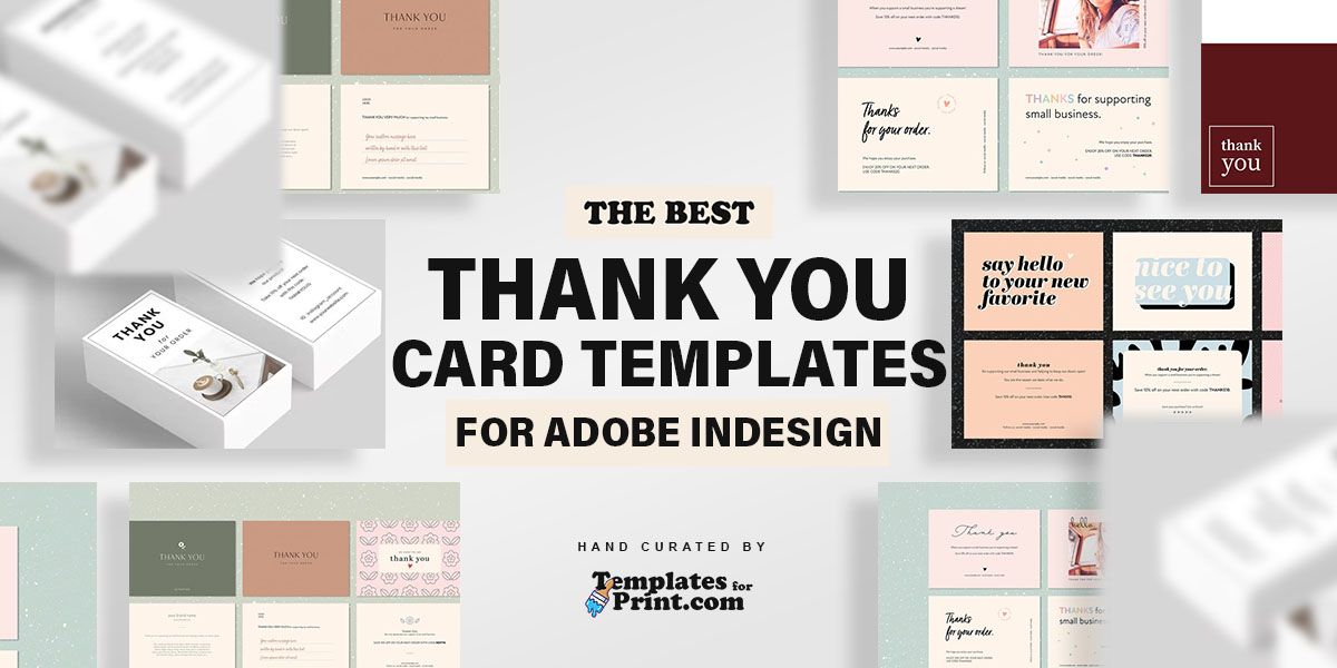 Best Thank You Card Templates for Adobe InDesign (INDD Format)