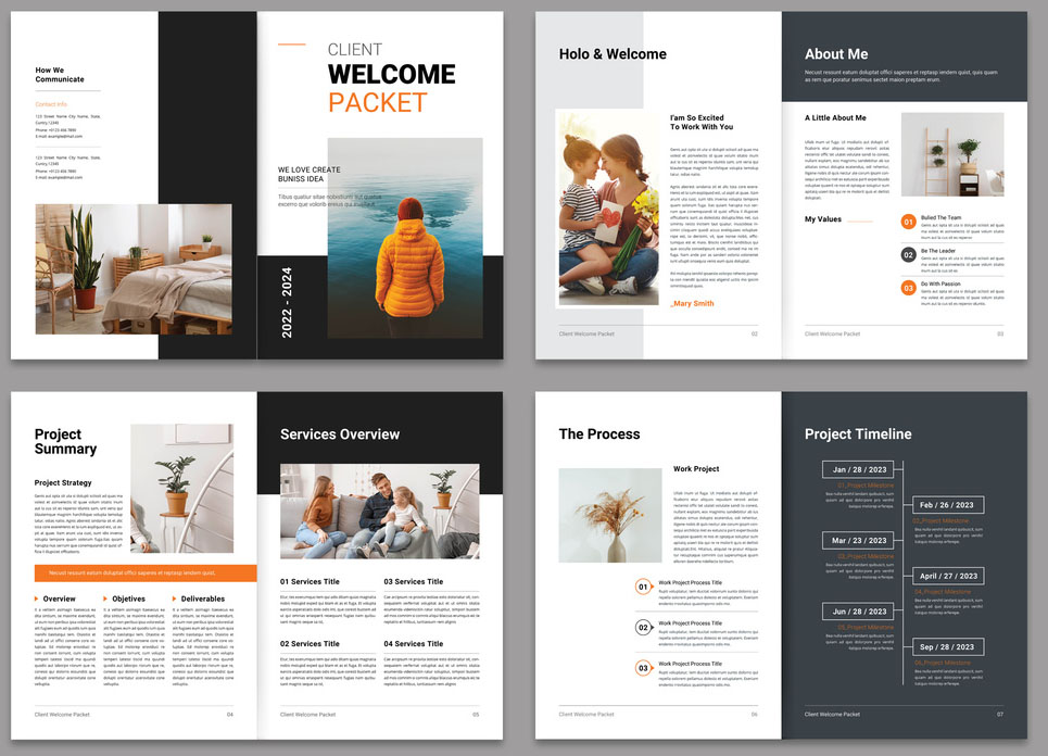 Client Welcome Packet Magazine Layout