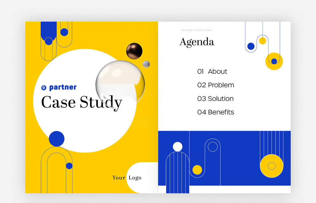 Illustrated Yellow and Blue Case Study