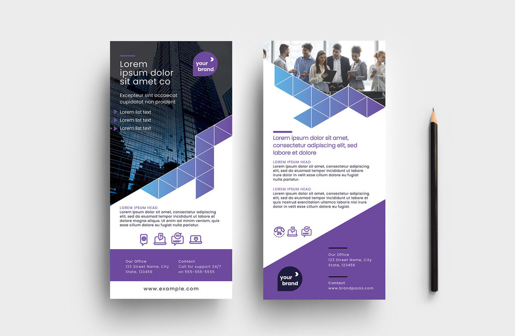 Investment Consultants Flyer Card Layout for Business Consultants Dl Modern Style