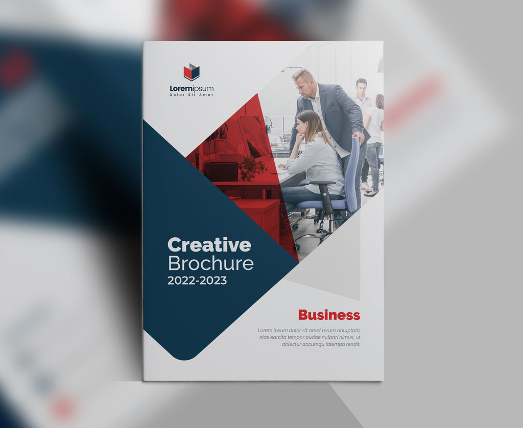 Red Corporate Brochure Layout Premium Vector Accents