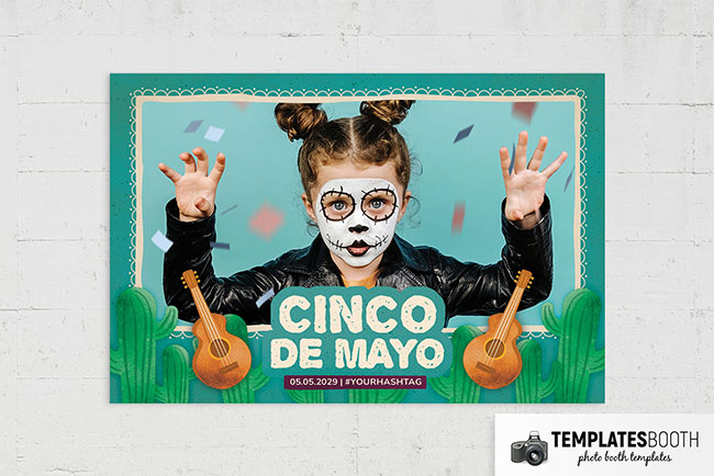 Cinco de Mayo Photo Booth Template with Mexican Style