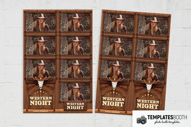 Rustic Country & Western Photo Booth Template