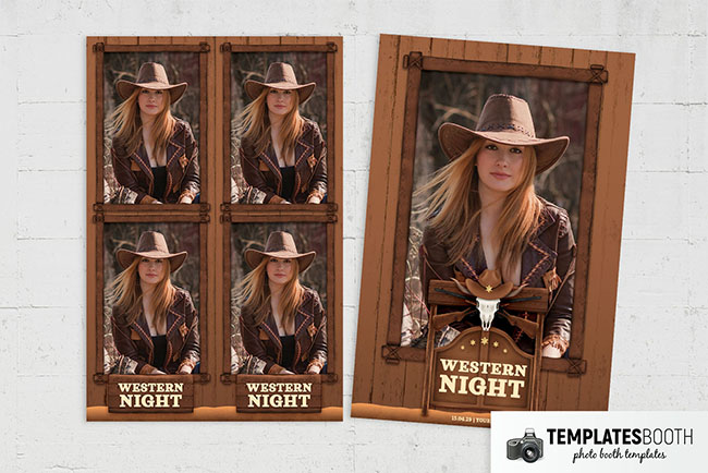Rustic Country & Western Photo Booth Template