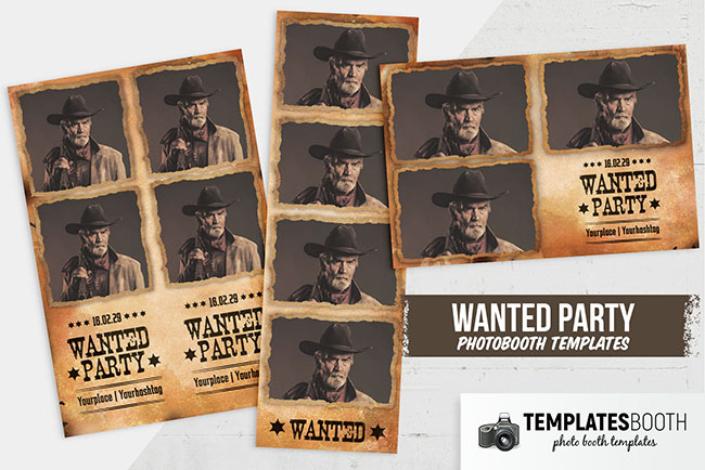 Wanter Poster / Country & Western Photo Booth Template